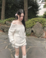 sugaprim off-shoulder ribbon over NT