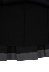 [mnem] loop pleated midi skirt (gray)