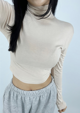 (SPECIAL PLANNED PRICE❤LONG & SHORT❤5 COLORS❤) GLAMOUR SLIM-FIT STRETCH LONG-SLEEVE TURTLE-NECK TOP