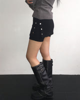 Snap skirt pants