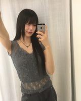 ヌーヴォシースルーレース半袖Tシャツ