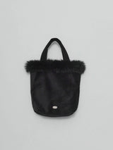 Fur Suede Tote Bag_Black