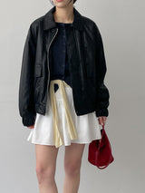 Monet Leather Loose Fit Blouson Jumper