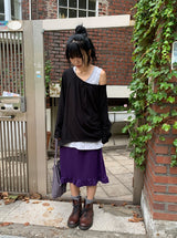 Veloce Frill Banding Midi Skirt