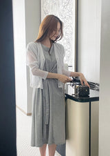 Lovis V-Neck Linen Cardigan