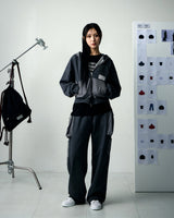 [UPDRAFT]PATCH POCKET COTTON SWEAT PANTS GREY for women