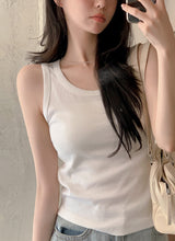 KJ Rib Basic Round Sleeveless (8color)
