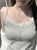 Vine Lace Layered Sleeveless