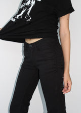 HIP SHIRRING BOOTS CUT PANTS