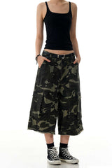 Camo Deconstructed Cargo Jorts