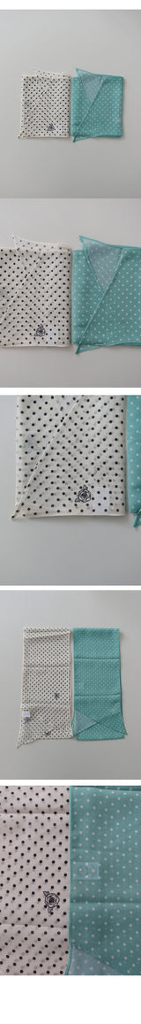 ドットシフォンロングスカーフ (IVORY, MINT 2COLORS!)