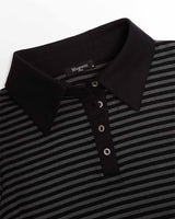 Polo long sleeve Stripe Black