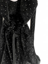 dot velvet backpack