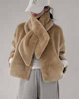 Nenin Fur Jacket & Muffler Set