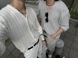 ASCLO Grown V Knit Cardigan (12color)