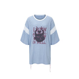 Devil cat T-shirts blue 