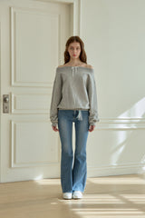 SOFT LOW-RISE BOOTSCUT DENIM PANTS