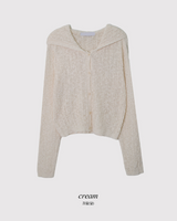 Soft Summer Hood Crop Knit Cardigan (4color)