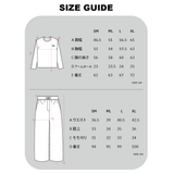 (Unisex) エッセンシャルストレッチフィットロングスリーブパジャマセット　チャコール