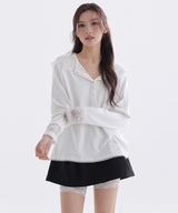 スノーフレーク レース フーデッド Tシャツ_TT6S212IV