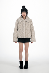 CLOUDY FUR JACKET (IVORY)