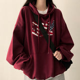 Enwa NYC Stars and Stripes Boxy Fit Hoodie