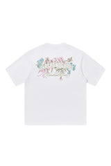 ブルーミングフラワーズエンブロイダードTシャツ