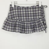 Plaid Layered Wrap Skirt (2color)