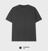 Look Taper Heavy Pigment Semi Cropped Plain Short Sleeve
