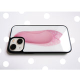 [Glass] pink dot shoes case 
