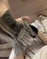 Pererere リボンストラップスカート