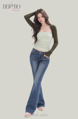 Olive Brown Tube Top Bolero Two-Piece Set