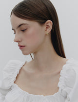 26SS★ Subni Flow Silver One-Touch Earrings S