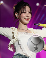 [IDLE Miyeon Necklace] Princess Butterfly Chain Semi Choker Necklace