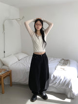 RIBBON BALLOON PANTS (2C)