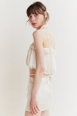 LILY SCARF TOP cream