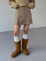 [MADE] Front Closure Mini Pleated Skirt