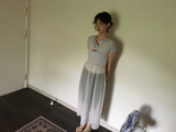 YWDフラワー シフォン ドレス (3color)