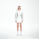 spray-painted hoodie dress