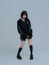 会場購入【涼海 すう 2点セット】ハーフジップスウェット - スカイブルー&アイボリー