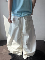 Back Check Pocket Cotton Balloon Fit Pants 5color