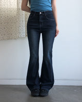 (Denim) Ranon High-Waist Bootcut Pants