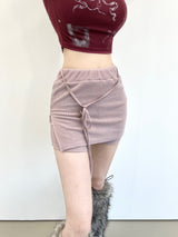 1125. Knit strap short leggings sk (4color)