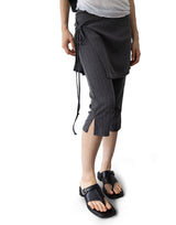 Ribbed Capri Wrap Pants
