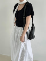 Snow flower puff cardigan
