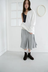 stripe banding flare midi skirt(3colors)