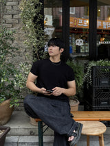 マッスルショルダーリブ半袖Tシャツ