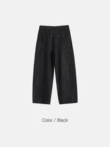 ブラックコーティングデニムパンツ