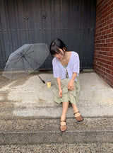 Kowse Openwork Punching Three Quarter Summer Bolero Cardigan
