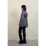 DIAGONAL HOOK N EYE RAGLAN HOODIE